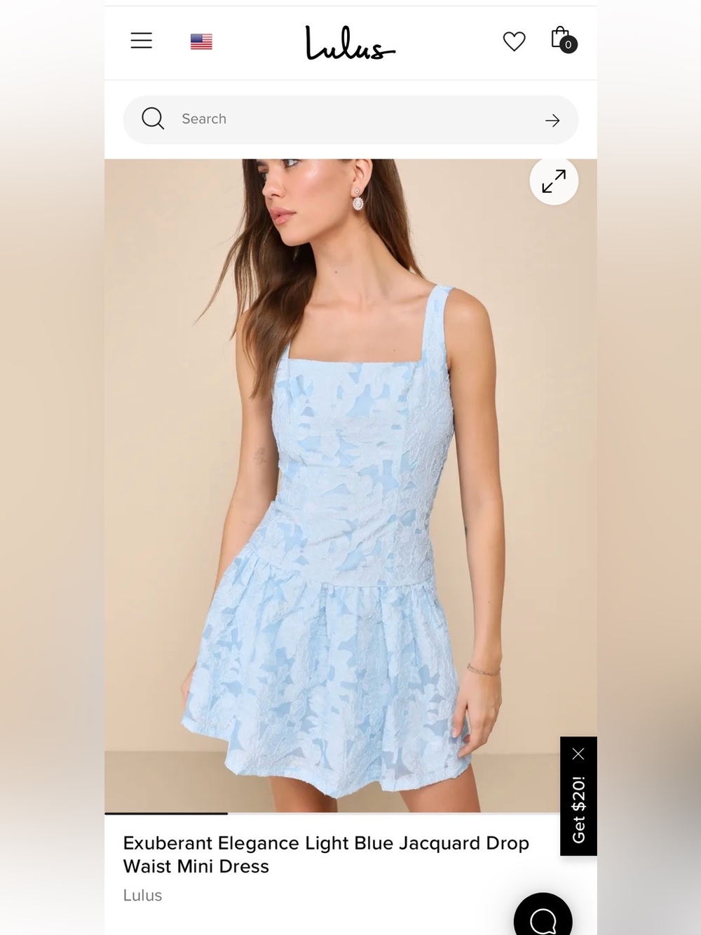 Lulu’s light blue jacquard dress